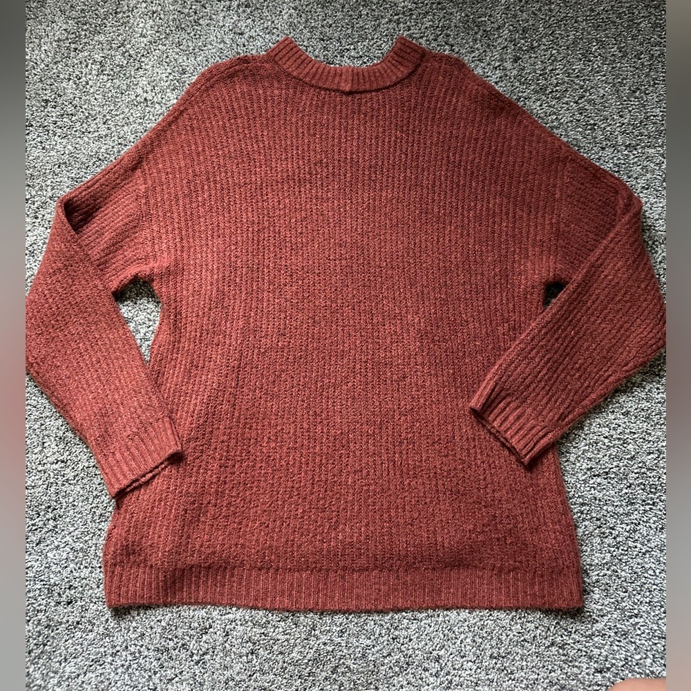 American Eagle Outfitters Red Crew Neck Sweater Classic Style